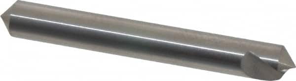 Hertel - 1/4" Head Diam, 1/4" Shank Diam, 1 Flute 100° Solid Carbide Countersink - USA Tool & Supply
