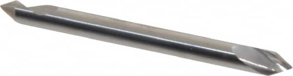 Hertel - 1/8" Head Diam, 1/8" Shank Diam, 1 Flute 60° Solid Carbide Countersink - USA Tool & Supply