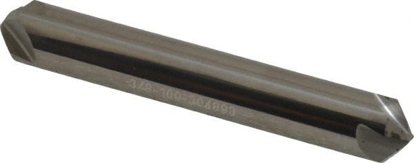 Hertel - 3/8" Head Diam, 3/8" Shank Diam, 4 Flute 100° Solid Carbide Countersink - USA Tool & Supply