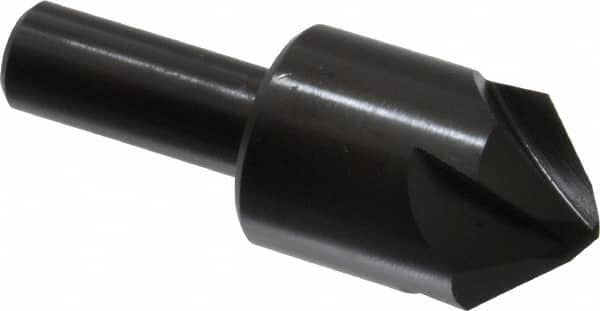 Hertel - 1" Head Diam, 1/2" Shank Diam, 4 Flute 90° High Speed Steel Countersink - USA Tool & Supply