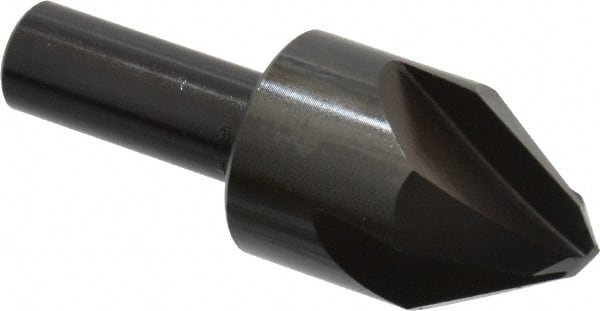 Hertel - 1" Head Diam, 1/2" Shank Diam, 4 Flute 60° High Speed Steel Countersink - USA Tool & Supply