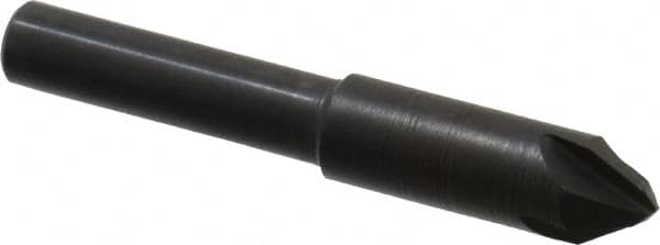 Hertel - 5/16" Head Diam, 1/4" Shank Diam, 4 Flute 60° High Speed Steel Countersink - USA Tool & Supply