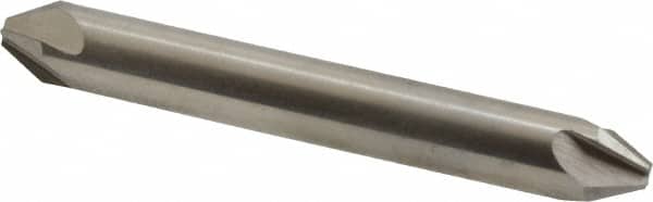 Hertel - 1/4" Head Diam, 1/4" Shank Diam, 4 Flute 60° High Speed Steel Countersink - USA Tool & Supply