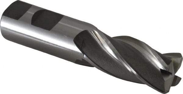 Hertel - 1", 4 Flute, Cobalt, 1/8" Corner Radius End Mill - 4-1/2" OAL, Right Hand Flute, 2" LOC, Right Hand Cut - USA Tool & Supply