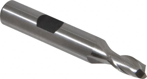 Corner Radius End Mill: 1/4″ Dia, 1/2″ LOC, 0.02″ Radius, 2 Flutes, Cobalt 2-5/16″ OAL, 3/8″ Shank Dia, Helix, Corner Radius End, Centercutting