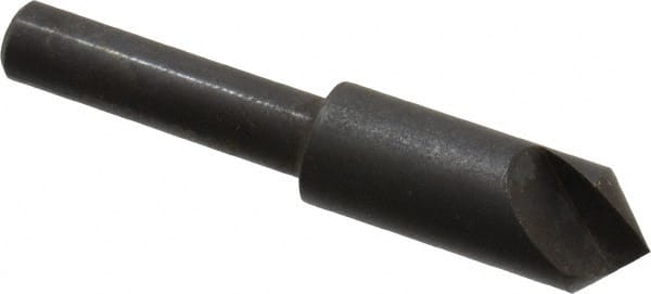 Hertel - 3/8" Head Diam, 1/4" Shank Diam, 1 Flute 90° High Speed Steel Countersink - USA Tool & Supply