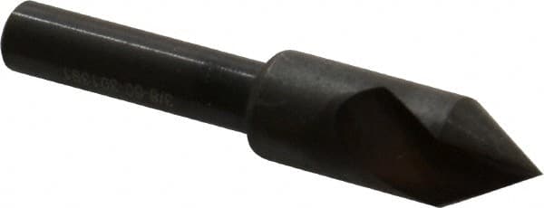 Hertel - 3/8" Head Diam, 1/4" Shank Diam, 1 Flute 60° High Speed Steel Countersink - USA Tool & Supply