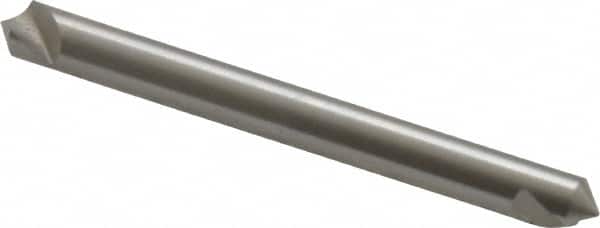 Hertel - 3/16" Head Diam, 3/16" Shank Diam, 1 Flute 100° High Speed Steel Countersink - USA Tool & Supply