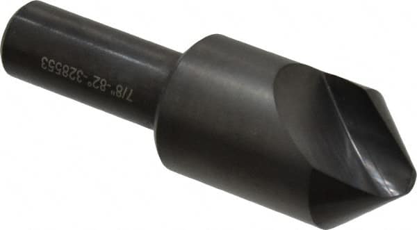 Hertel - 7/8" Head Diam, 1/2" Shank Diam, 1 Flute 82° High Speed Steel Countersink - USA Tool & Supply