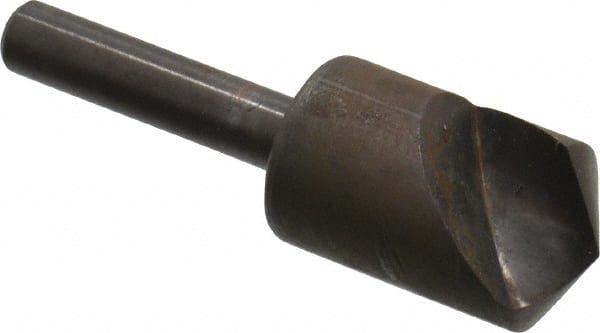Hertel - 5/8" Head Diam, 1/4" Shank Diam, 1 Flute 82° High Speed Steel Countersink - USA Tool & Supply