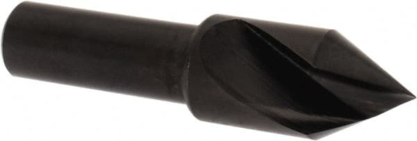 Hertel - 1/2" Head Diam, 3/8" Shank Diam, 1 Flute 60° High Speed Steel Countersink - USA Tool & Supply