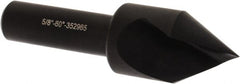 Hertel - 5/8" Head Diam, 3/8" Shank Diam, 1 Flute 60° High Speed Steel Countersink - USA Tool & Supply