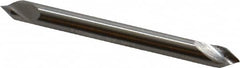 Hertel - 1/8" Head Diam, 1/8" Shank Diam, 1 Flute 60° High Speed Steel Countersink - USA Tool & Supply