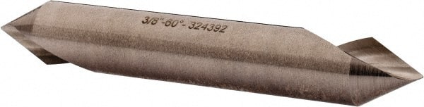 Hertel - 3/8" Head Diam, 3/8" Shank Diam, 1 Flute 60° High Speed Steel Countersink - USA Tool & Supply