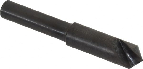 Hertel - 5/16" Head Diam, 1/4" Shank Diam, 1 Flute 100° High Speed Steel Countersink - USA Tool & Supply