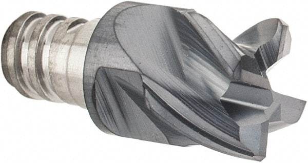 Iscar - MM EC-CF Grade IC908 Carbide End Milling Tip Insert - TiAlN Finish, 4 Flutes, 5/16" Cutting Diam, 0.22" Depth of Cut, 0.393" Extension, 38° Helix - USA Tool & Supply