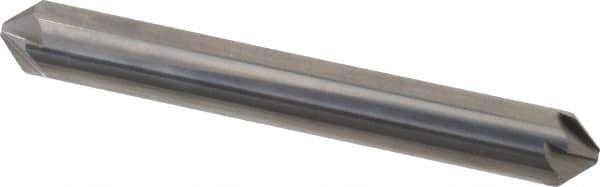 Hertel - 5/16" Head Diam, 5/16" Shank Diam, 6 Flute 90° Solid Carbide Countersink - 2-1/2" OAL, Straight Shank - USA Tool & Supply