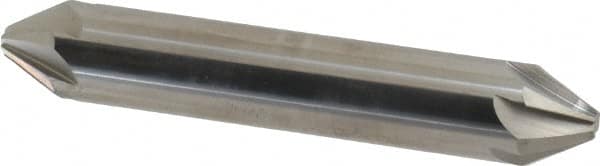 Hertel - 1/2" Head Diam, 1/2" Shank Diam, 6 Flute 60° Solid Carbide Countersink - USA Tool & Supply