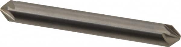 Hertel - 1/4" Head Diam, 1/4" Shank Diam, 6 Flute 90° Solid Carbide Countersink - USA Tool & Supply