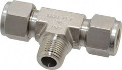 Ham-Let - 1/2" OD, Grade 316Stainless Steel Male Branch Tee - Comp x Comp x MNPT Ends - USA Tool & Supply