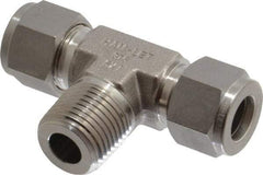 Ham-Let - 1/2" OD, Grade 316Stainless Steel Male Branch Tee - Comp x Comp x MNPT Ends - USA Tool & Supply