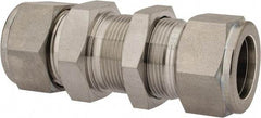 Ham-Let - 3/4" OD, Grade 316Stainless Steel Bulkhead Union - Comp x Comp Ends - USA Tool & Supply