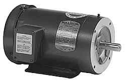 Baldor - 1/3 Max hp, 3,450 Max RPM, Electric AC DC Motor - 208, 230, 460 V Input, Three Phase, 56C Frame - USA Tool & Supply