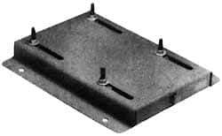 Made in USA - 1/2" Bolt Steel Rigid Fixed Base Motor Base - Adjusting Double Screw, 286 NEMA Frame - USA Tool & Supply