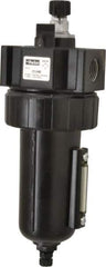Parker - 1/2" NPT, 250 Max psi Standard Mist Lubricator - Metal Bowl with Sight Glass, Zinc Body, 90 CFM, 175°F Max Temp, 3.24" Wide x 9.27" High - USA Tool & Supply