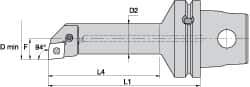 Kennametal - Right Hand Cut, Size KM63, CN.. Insert Compatiblity, Internal Modular Turning & Profiling Cutting Unit Head - 17mm Ctr to Cutting Edge, 125mm Head Length, Through Coolant, Series Kenlever - USA Tool & Supply