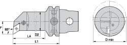 Kennametal - Right Hand Cut, Size KM63, DN.. Insert Compatiblity, Internal Modular Turning & Profiling Cutting Unit Head - 17mm Ctr to Cutting Edge, 125mm Head Length, Through Coolant, Series Kenlever - USA Tool & Supply