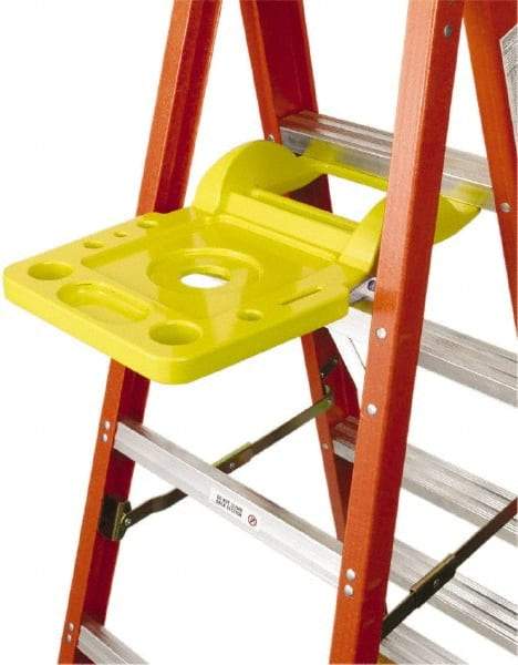 Werner - Plastic Molded Pail Ladder Shelf - For Use with 6000 & 6200 Series Stepladders - USA Tool & Supply