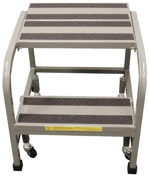 PW Platforms - 3 Step Stand - Office Mobile Stand, 300 Lb Capacity, 30" Platform Height, 20" Base Width x 28" Base Depth - USA Tool & Supply