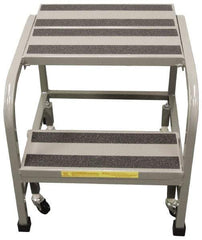 PW Platforms - 3 Step Stand - Office Mobile Stand, 300 Lb Capacity, 30" Platform Height, 26" Base Width x 28" Base Depth - USA Tool & Supply