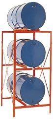 Made in USA - 3,200 Lb Load Capacity, 30 & 55 Gal Drum Storage Rack - 60" Wide x 48-1/2" High - USA Tool & Supply
