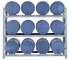 Made in USA - 19,300 Lb Load Capacity, 30 & 55 Gal Drum Pallet Rack - 105" Wide x 120" High - USA Tool & Supply