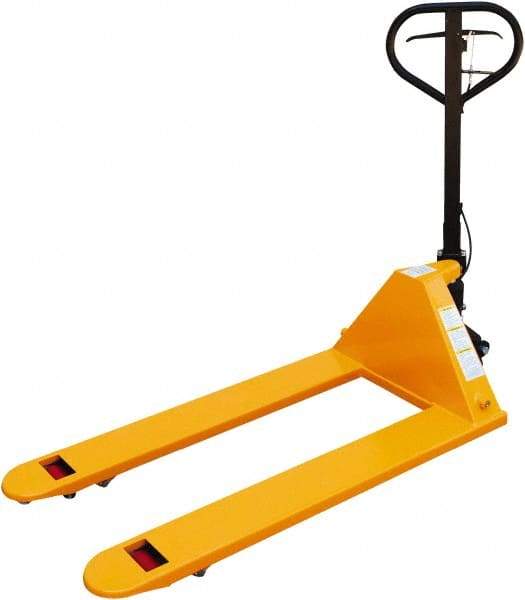 Vestil - 5,500 Lb Capacity, 7-3/4" Lift Economy Pallet Truck - 2-7/8" Min Lift Height, 48" Fork Length x 27" Fork Width, 27" Overall Width - USA Tool & Supply
