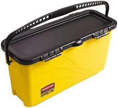 Rubbermaid - Plastic Bucket - 23.88" Long x 13.63" High x 9-1/2" Wide, Yellow - USA Tool & Supply