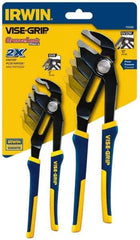 Irwin - 2 Piece GrooveLock Plier Set - Comes in Clamshell - USA Tool & Supply