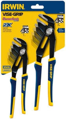 Irwin - 2 Piece GrooveLock Plier Set - Comes in Clamshell - USA Tool & Supply