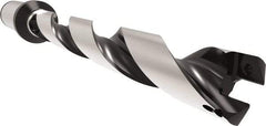 Allied Machine and Engineering - Series 22, 22 to 23.99mm Diam, 25mm Diam Straight Shank with Flange, Helical Flute Spade Drill - 167.9mm Max Depth, 201.3mm Body Length, 257.3mm OAL, Standard Length, Through Coolant - USA Tool & Supply