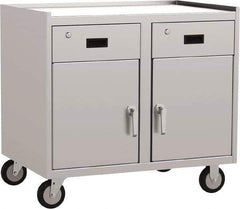 Jamco - 36" Wide x 34" High x 24" Deep, Mobile Closed Cabinet - 1,200 Lb Capacity, 18" Shelf Clearance - USA Tool & Supply