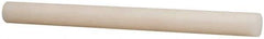 Made in USA - 1' Long, 3/8" Diam, PVDF / KYNAR Plastic Rod - ±0.2" Length Tolerance, +0.020/- 0.000" Diam Tolerance, Shore D-72 Hardness, Natural (Color) - USA Tool & Supply