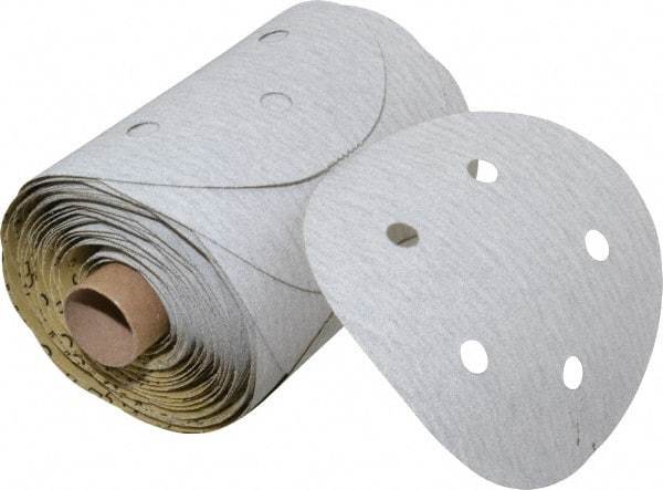 3M - 5" Diam, 120 Grit Silicon Carbide Adhesive PSA Disc - Fine Grade, Gray, A Weighted Backing, Flexible, Use with Random Orbital Sanders - USA Tool & Supply