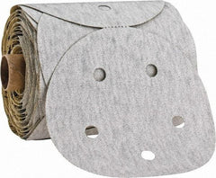 3M - 5" Diam, 80 Grit Silicon Carbide Adhesive PSA Disc - Medium Grade, Gray, A Weighted Backing, Flexible, Use with Random Orbital Sanders - USA Tool & Supply