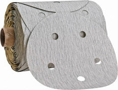 3M - 5" Diam, 150 Grit Silicon Carbide Adhesive PSA Disc - Fine Grade, Gray, A Weighted Backing, Flexible, Use with Random Orbital Sanders - USA Tool & Supply