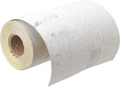 3M - 220 Grit, Silicon Carbide Adhesive Backed Sanding Sheets - Sandpaper Roll, 4-1/2" x 10 Yds., Very Fine Grade, A Weighted Backing - USA Tool & Supply