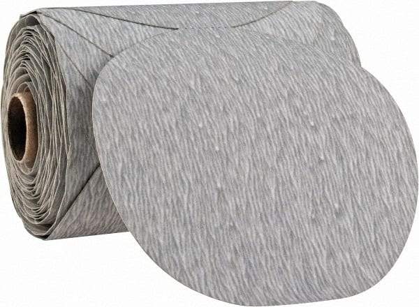 3M - 5" Diam, 400 Grit Silicon Carbide Adhesive PSA Disc - Super Fine Grade, Gray, A Weighted Backing, Flexible, Use with Random Orbital Sanders - USA Tool & Supply