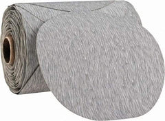 3M - 5" Diam, 400 Grit Silicon Carbide Adhesive PSA Disc - Super Fine Grade, Gray, A Weighted Backing, Flexible, Use with Random Orbital Sanders - USA Tool & Supply