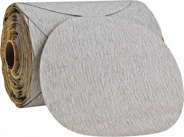 3M - 5" Diam, 180 Grit Silicon Carbide Adhesive PSA Disc - Very Fine Grade, Gray, A Weighted Backing, Flexible, Use with Random Orbital Sanders - USA Tool & Supply